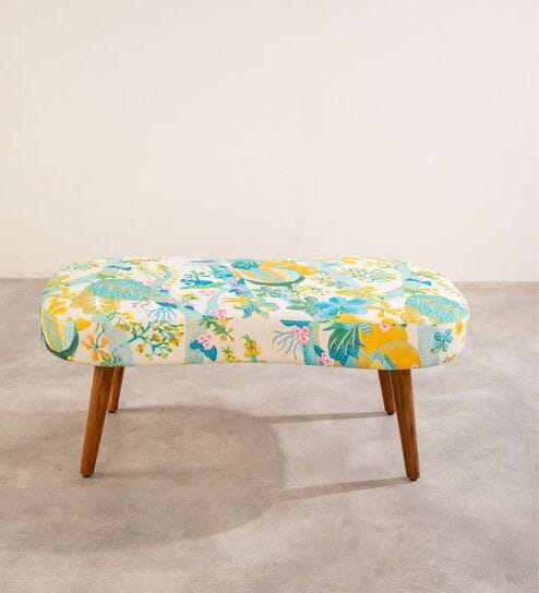 Happiness Teak Wood Seating Stool In Multi-Color