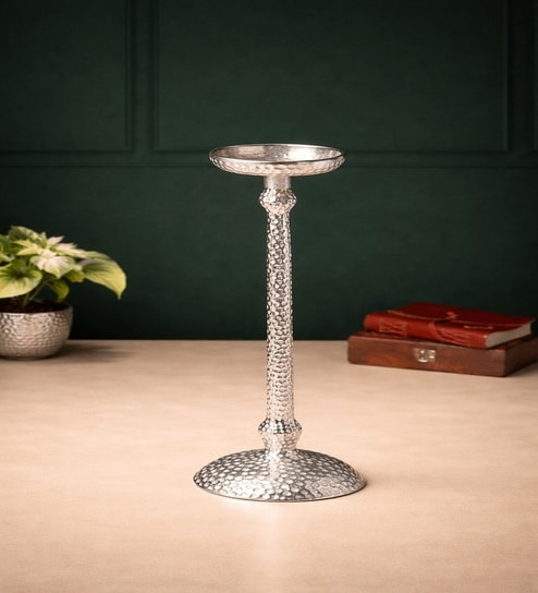 Harrington Small Silver Candle Holder