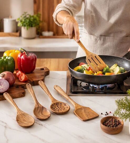 Wooden Cooking Utensils Set of 5