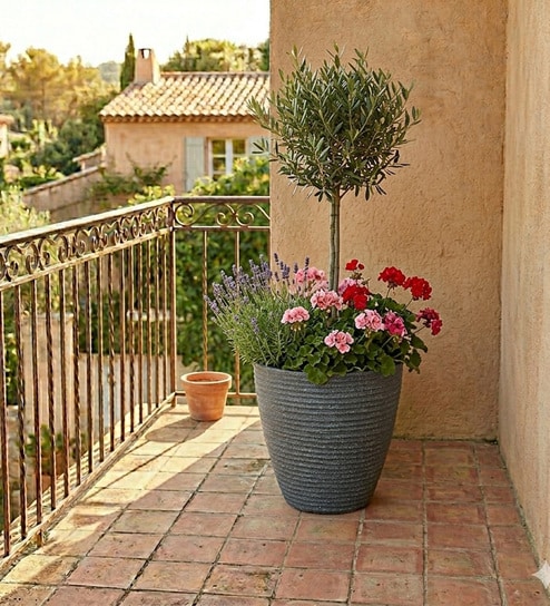 Grey Havana Molded 40 Cm Planter