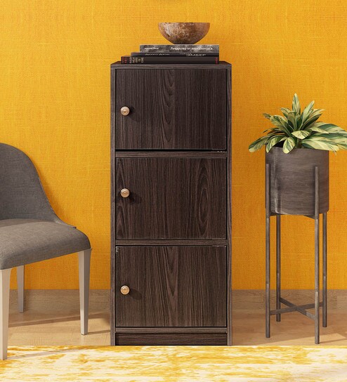 Buy Hayao 3 Door Filing Cabinet In Wenge Finish By Mintwud Online