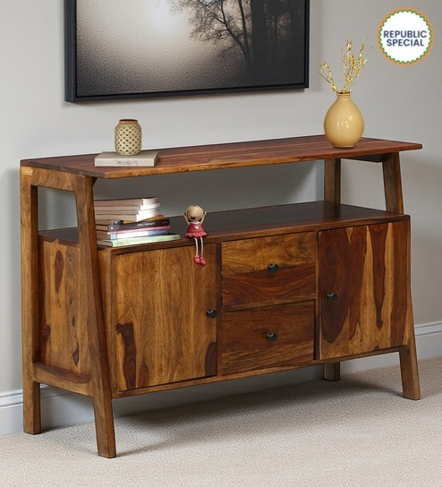 Hayward Sheesham Wood 2 Door Sideboard In Provincial Teak Finish