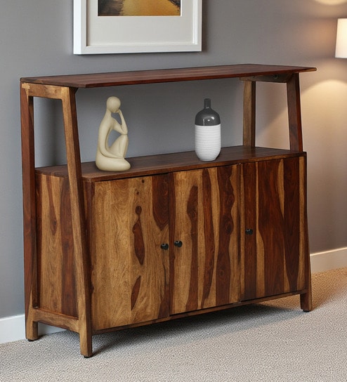 Hayward Sheesham Wood 3 Door Sideboard In Provincial Teak Finish