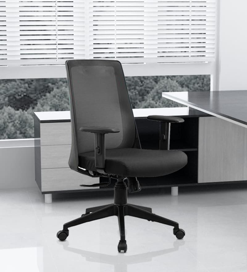 Buy Hades Ergonomic Chair in Black Colour by Hoffice Online High Back