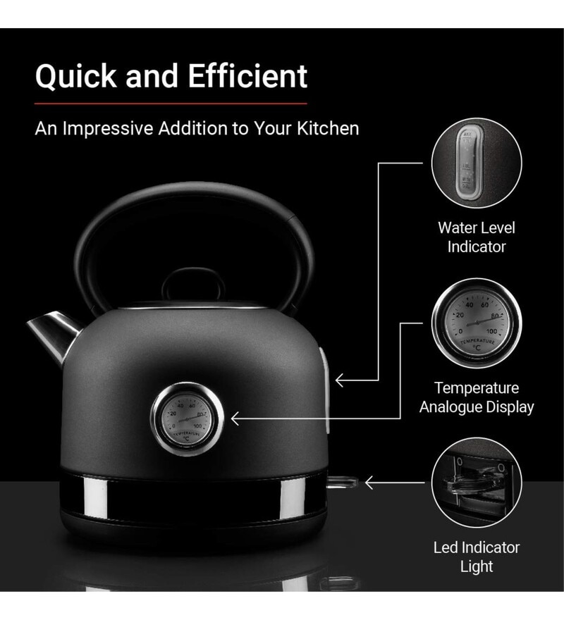 Buy Hafele Dome 2150W 1.7L Electric Kettle with Spout Cover & Analogue