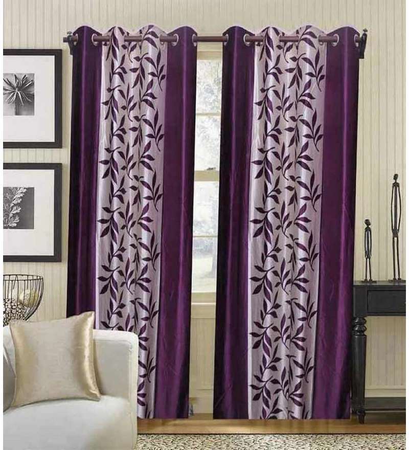 Buy Handloomdaddy Beautiful Purple Leaf Design With Border