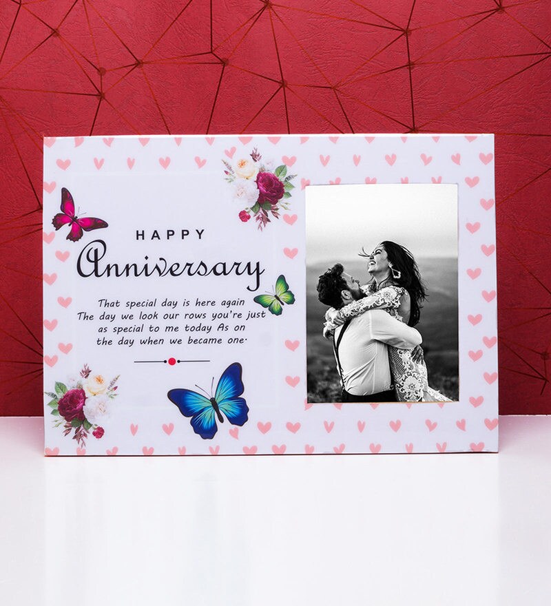 Buy Happy Anniversary 4X5 Photo Frame by Golden Peacock Online