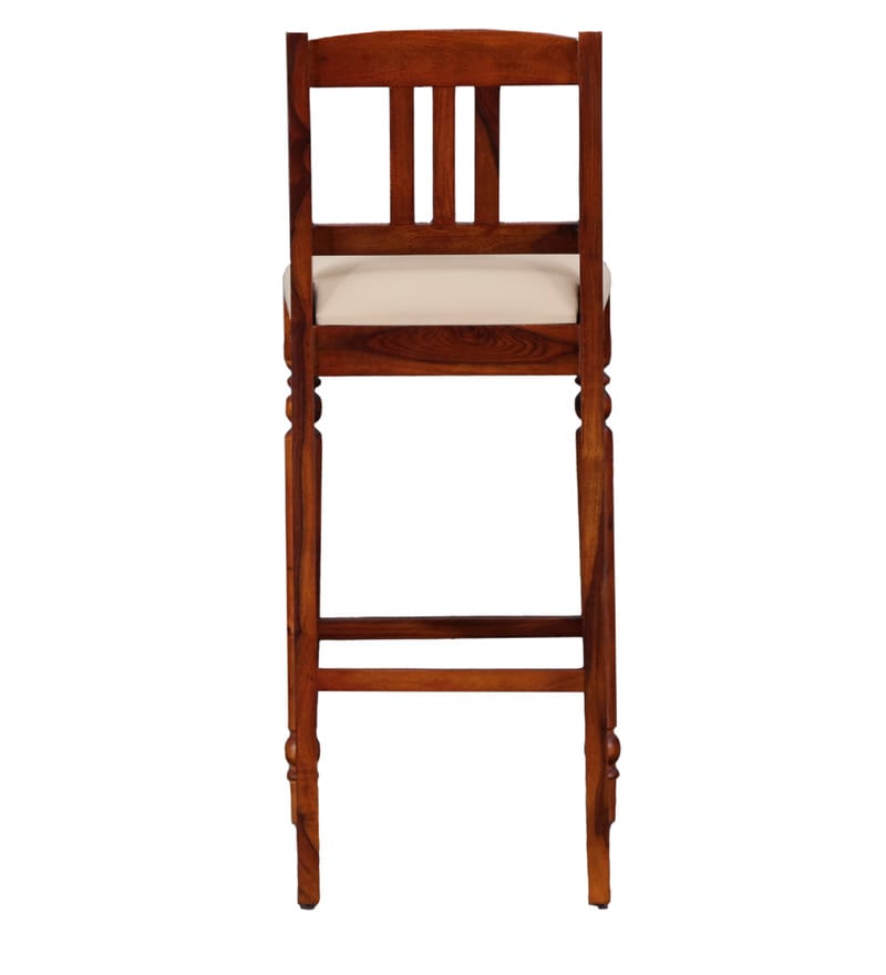 Harleston Solid Wood Bar Chair In Honey Oak Finish By Amberville