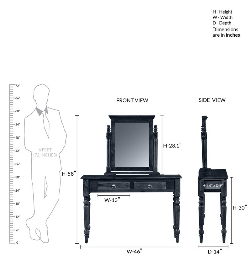 Buy Harleston Solid Wood Dressing Consoles With Mirror In Honey Oak