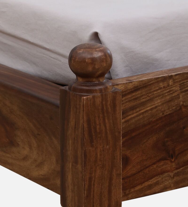 Buy Harleston Sheesham Wood Queen Size Bed In Provincial Teak Finish By