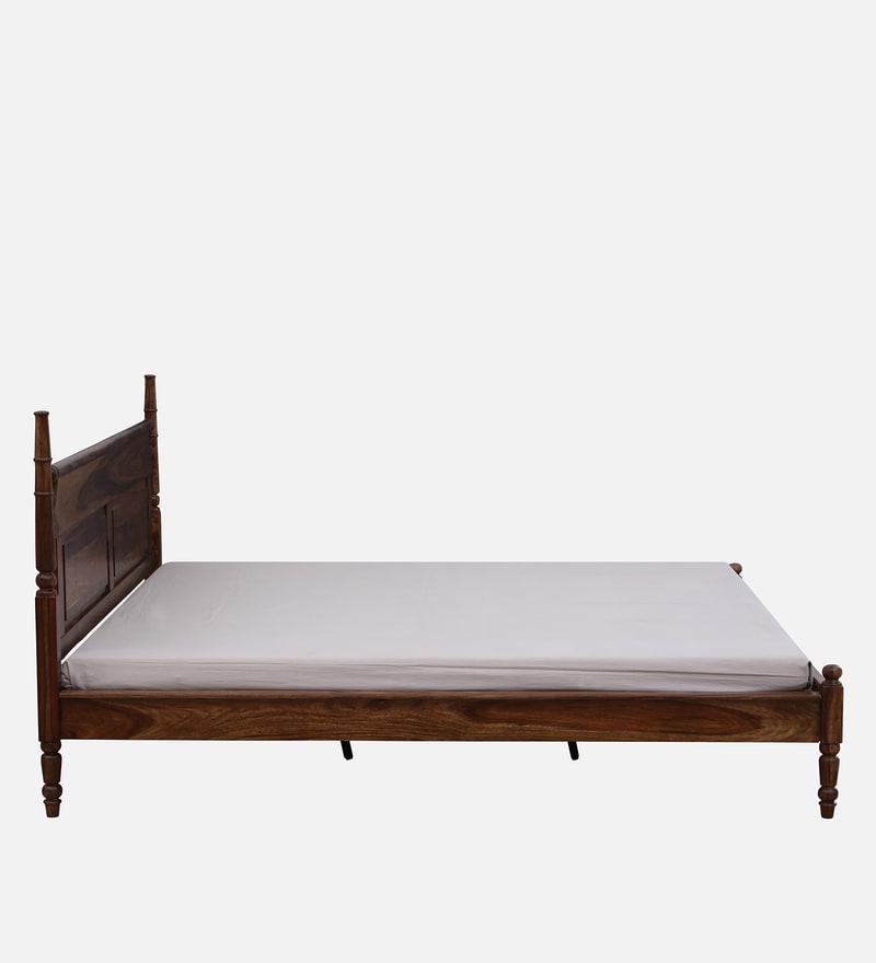 Buy Harleston Sheesham Wood Queen Size Bed In Provincial Teak Finish By