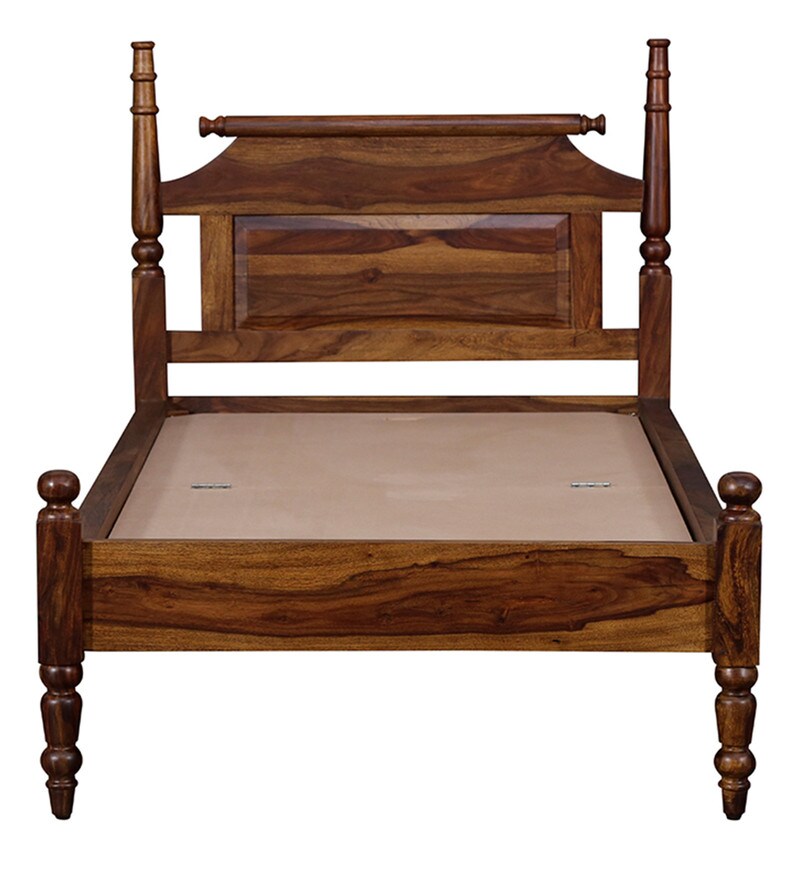 Buy Harleston Solid Wood Single Bed in Provincial Teak Finish by