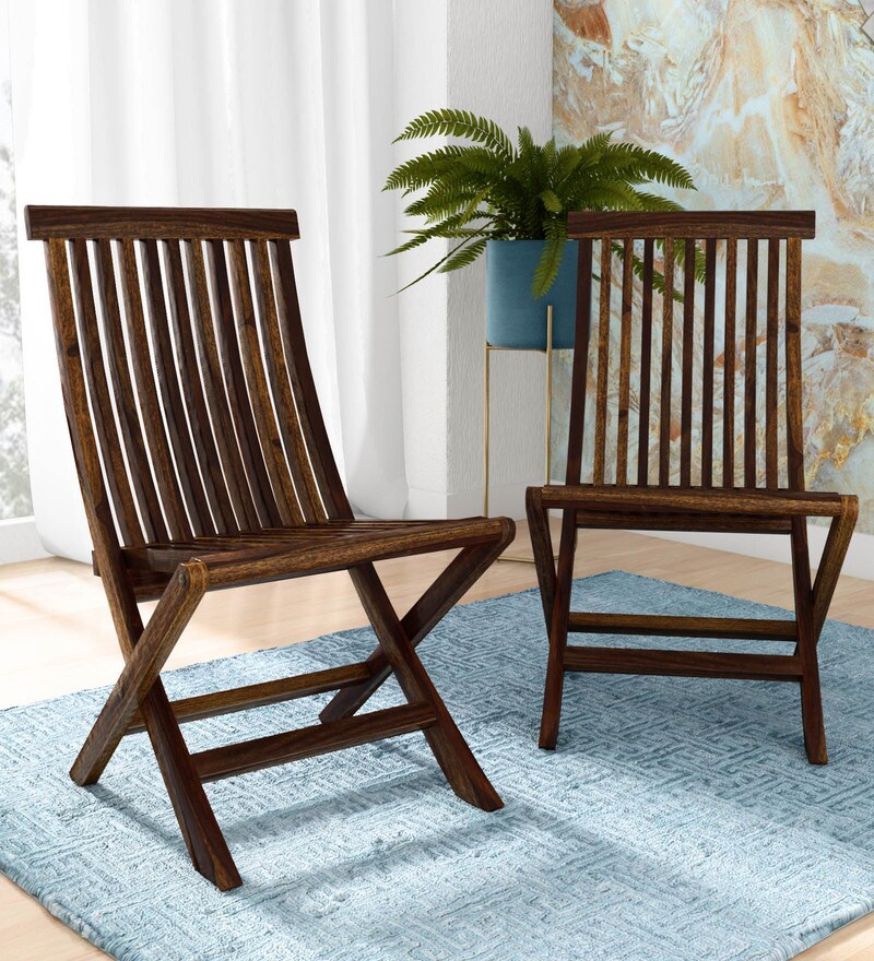 wooden folding chair pepperfry