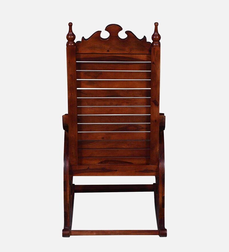 Buy Harold Sheesham Wood Rocking Chair in Honey Oak Finish Online