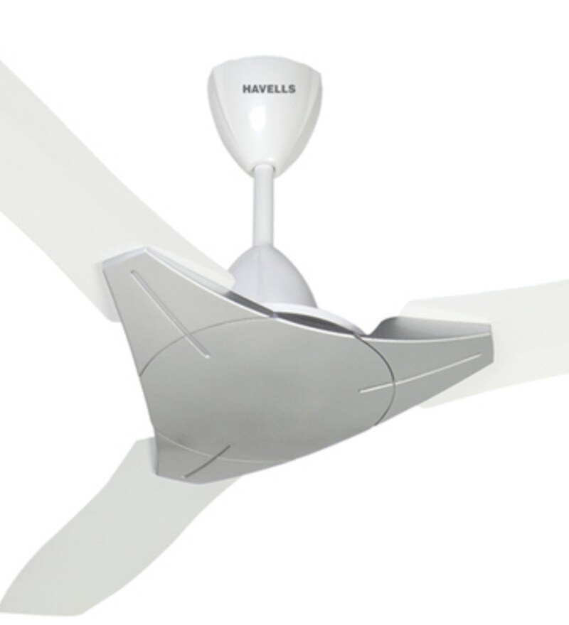 Buy Havells Troika 1200 Mm Pearl White Silver Ceiling Fan Online Ceiling Fans Fans