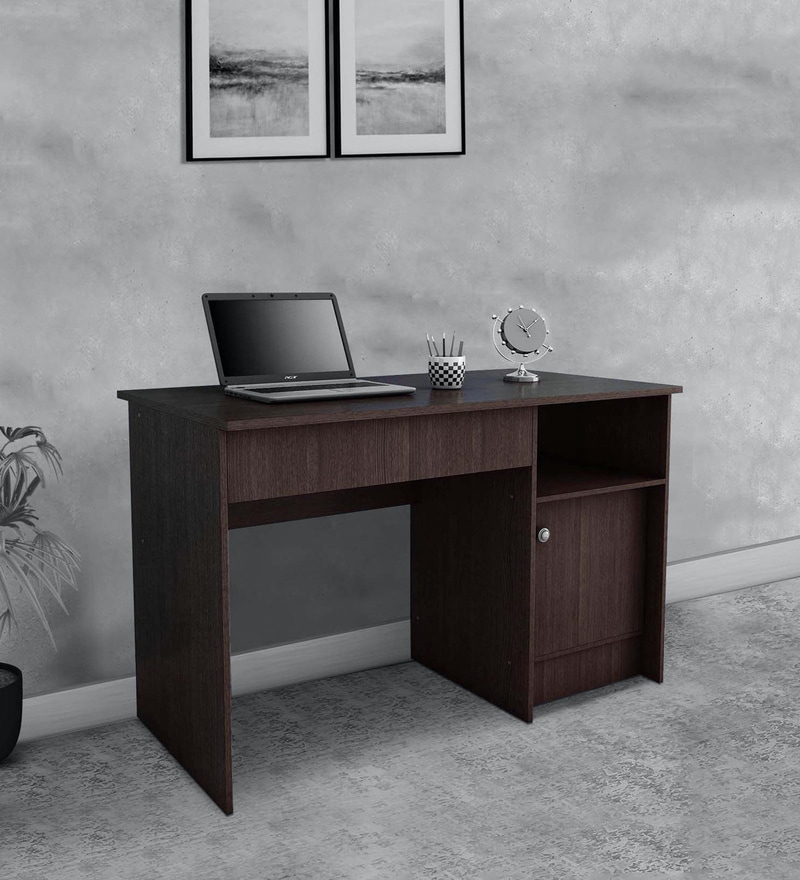 hayao study table with drawer in wenge finish by mintwud