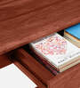 Haarlem Sheesham Wood Writing Table In Scratch Resistant Honey Oak Finish