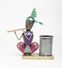 (1Pc) Pink Metal Krishna Pen Stands