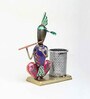 (1Pc) Pink Metal Krishna Pen Stands