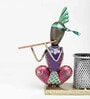 (1Pc) Pink Metal Krishna Pen Stands