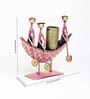 (1Pc) Pink Metal Boat Shape Pen Stands