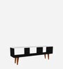 Habufa TV Console in White & Black Finish for TVs up to 55"