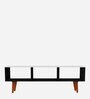 Habufa TV Console in White & Black Finish for TVs up to 55"