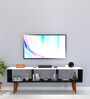 Habufa TV Console in White & Black Finish for TVs up to 55"