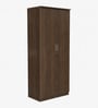 Hachi 2 Door Wardrobe In Walnut Finish With Adjustable Shelves