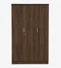 Hachi 3 Door Wardrobe In Walnut Finish With Adjustable Shelves