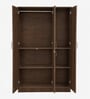 Hachi 3 Door Wardrobe In Walnut Finish With Adjustable Shelves
