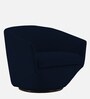 Haddie Velvet Swivel Lounge Chair In Royal Blue Colour