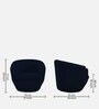 Haddie Velvet Swivel Lounge Chair In Royal Blue Colour