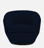 Haddie Velvet Swivel Lounge Chair In Royal Blue Colour