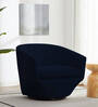 Haddie Velvet Swivel Lounge Chair In Royal Blue Colour