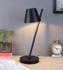 Callam Black Metal Shade Night Lamp With Metal Base