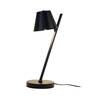 Callam Black Metal Shade Night Lamp With Metal Base