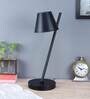 Callam Black Metal Shade Night Lamp With Metal Base