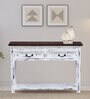 Hadley Sheesham Wood Console Table In Distress Finish