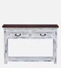 Hadley Sheesham Wood Console Table In Distress Finish