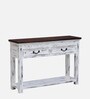 Hadley Sheesham Wood Console Table In Distress Finish