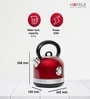 Hafele Dome Plus 2200W, 240V Electric Stainless Steel Kettle with Spout Cover with Analogue Temperature Display, Detachable Micro-Mesh Filter for Lime Scale Filtering, Easy Cleaning (1.7 L)-Red