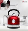 Hafele Dome Plus 2200W, 240V Electric Stainless Steel Kettle with Spout Cover with Analogue Temperature Display, Detachable Micro-Mesh Filter for Lime Scale Filtering, Easy Cleaning (1.7 L)-Red
