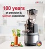 Hafele MAGNUS Cold Press Slow Juicer| 83mm Wide Chute| All-in-1 Fruit & Vegetable Juicer| 35RPM Speed for Max Nutrition| Stainless Steel Body| BPA Free Container| 250W-Black Hafele MAGNUS Cold Press Slow Juicer| 83mm Wide Chute| All-in-1 Fruit & Vegetable Juicer| 35RPM Speed for Max Nutrition| Stainless Steel Body| BPA Free Container| 250W-Black