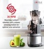Hafele MAGNUS Cold Press Slow Juicer| 83mm Wide Chute| All-in-1 Fruit & Vegetable Juicer| 35RPM Speed for Max Nutrition| Stainless Steel Body| BPA Free Container| 250W-Black Hafele MAGNUS Cold Press Slow Juicer| 83mm Wide Chute| All-in-1 Fruit & Vegetable Juicer| 35RPM Speed for Max Nutrition| Stainless Steel Body| BPA Free Container| 250W-Black