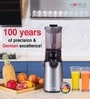 Hafele Magnus Prime Cold Press Juicer, 100mm Wide Chute, All-in-1 Fruit & Vegetable Juicer, 50RPM Speed for Max Nutrition,Maximum Extraction of Juice, 250W-Black Hafele Magnus Prime Cold Press Juicer, 100mm Wide Chute, All-in-1 Fruit & Vegetable Juicer, 50RPM Speed for Max Nutrition,Maximum Extraction of Juice, 250W-Black
