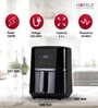 Hafele NOIL Lite Air Fryer, 4.5L Digital Air Fryer with 360  Steam + Rapid Air Circulation Technology & Touch Panel, 8 Preset Menus, Non-Stick Air Fry Basket, 1500W, (Black)
