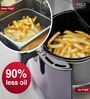 Hafele NOIL Lite Air Fryer, 4.5L Digital Air Fryer with 360  Steam + Rapid Air Circulation Technology & Touch Panel, 8 Preset Menus, Non-Stick Air Fry Basket, 1500W, (Black)