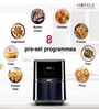 Hafele NOIL Lite Air Fryer, 4.5L Digital Air Fryer with 360  Steam + Rapid Air Circulation Technology & Touch Panel, 8 Preset Menus, Non-Stick Air Fry Basket, 1500W, (Black)