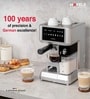 Hafele U-Kaffee Nova Coffee Machine| 20-Bar Pump Pressure | Removable Water Tank (1.6 L)| Rapid Thermoblock Technology | Built-in Semi-automatic Cleaning-1350W | 2 Year Warranty | Silver